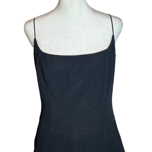 ABS Allen Schwartz Black Ruffle Tiered Cocktail Dress, Size 6 - Picture 3 of 7